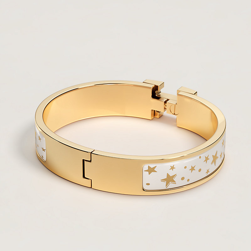 Clic H Gloria Soli bracelet - White | Hermès Mainland China